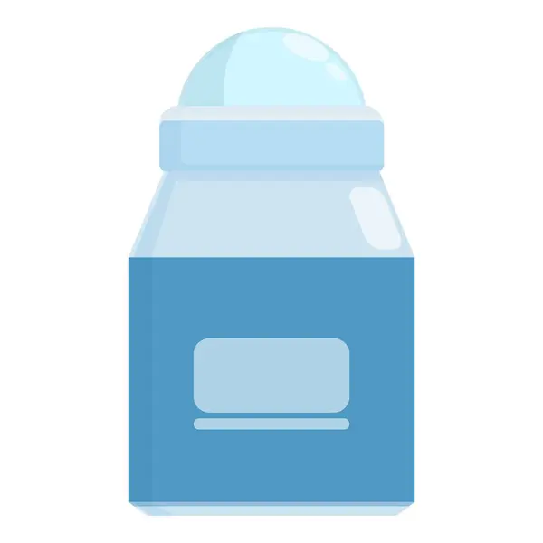 Desodorante Hielo Azul Icono Vector Dibujos Animados Cosmética Natural Vidrio — Vector de stock