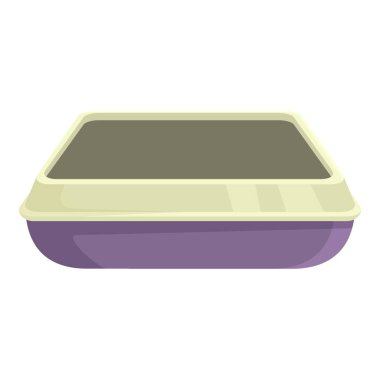 Vector illustration of a sealed plastic food container with a transparent lid clipart