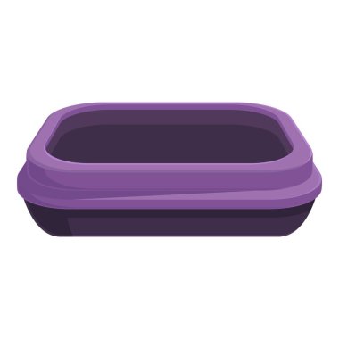 Vector graphic of a purple plastic food storage container on a white background clipart