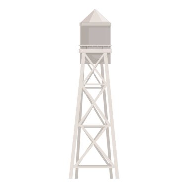 Metal yapısı olan uzun su kulesi, bir kasaba veya şehre su dağıtımı.