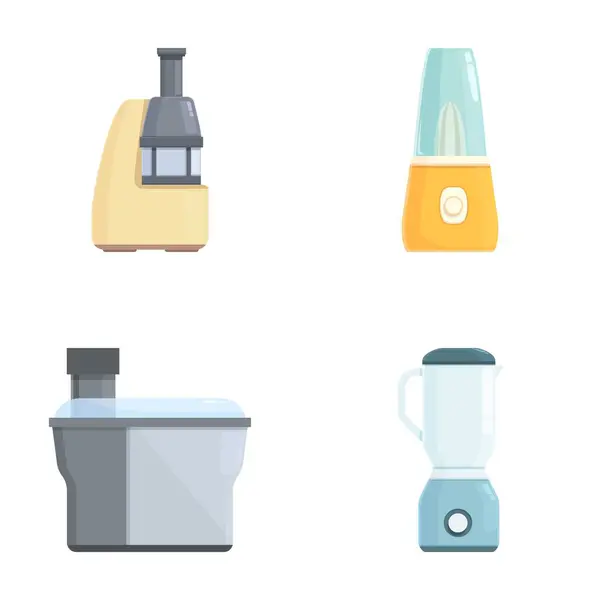 stock vector Collection of colorful vector icons representing various kitchen appliances