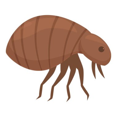 Flea is walking, potentially spreading diseases through its bite clipart