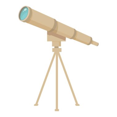Teleskop bir tripodun üzerinde duruyor, gece gökyüzünü gözlemlemek için kullanılmaya hazır.