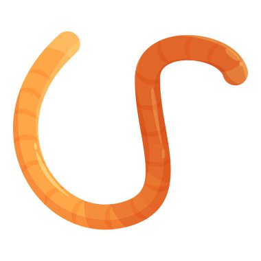 Earthworm is making a u shape with its segmented body clipart