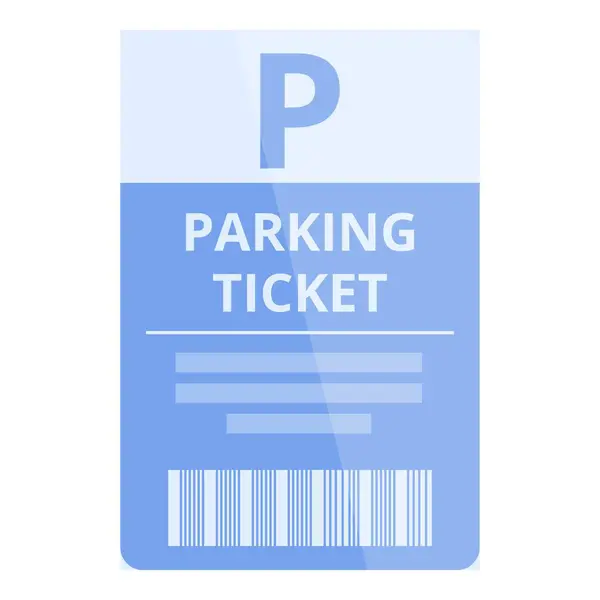 stock vector Blue parking ticket allowing car parking in the city for a limited amount of time