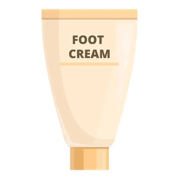 stock vector Plastic tube is containing moisturizing foot cream for pedicure treatment