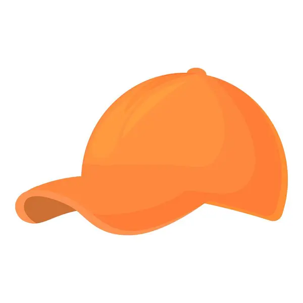 stock vector Orange baseball cap is lying on its side