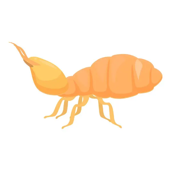 stock vector Big orange termite is walking on six legs and has a big head