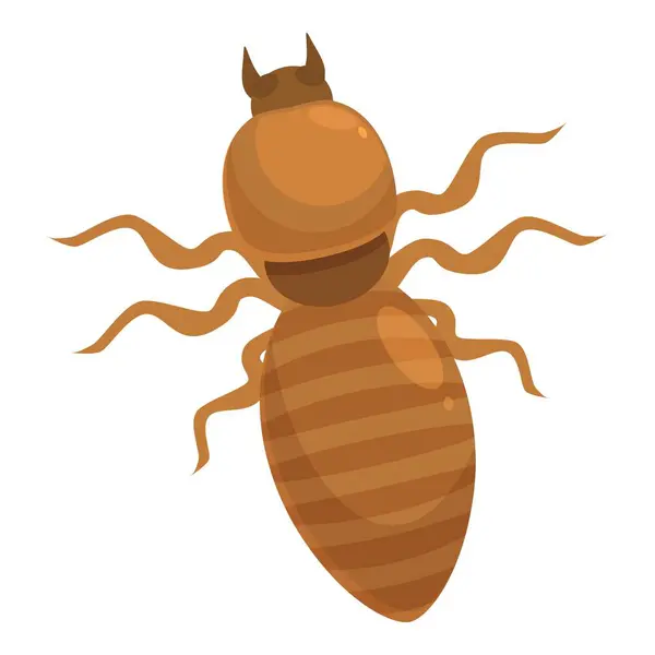 stock vector Termite is crawling, an insect known for causing damage to wooden structures