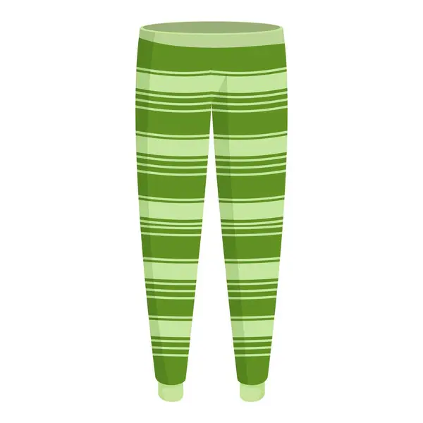 stock vector Green striped pajama pants featuring a comfortable and stylish design, perfect for lounging at home or getting a good nights sleep