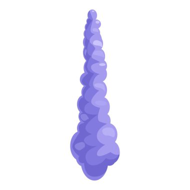 Cartoon style illustration of a purple chemical slime flowing down clipart