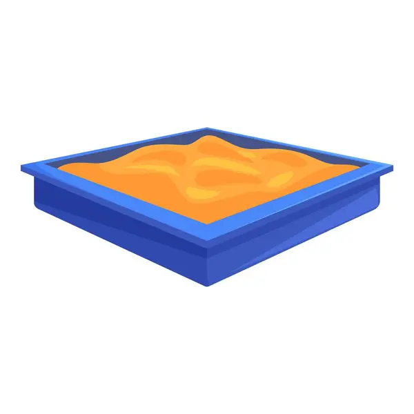 stock vector Blue sandbox full of sand providing hours of fun for children