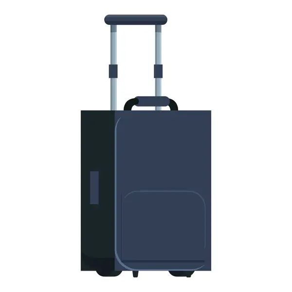 stock vector Sleek and modern travel trolley suitcase standing upright, ready for a business trip or vacation