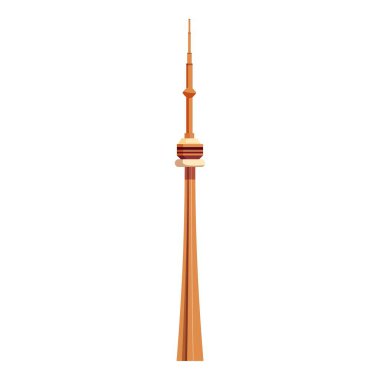 The cn tower, a symbol of toronto and canada, is standing tall against a clear sky clipart