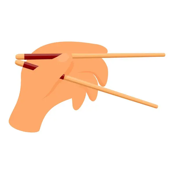 stock vector Hand holding a pair of chopsticks, ready to enjoy a delicious asian meal