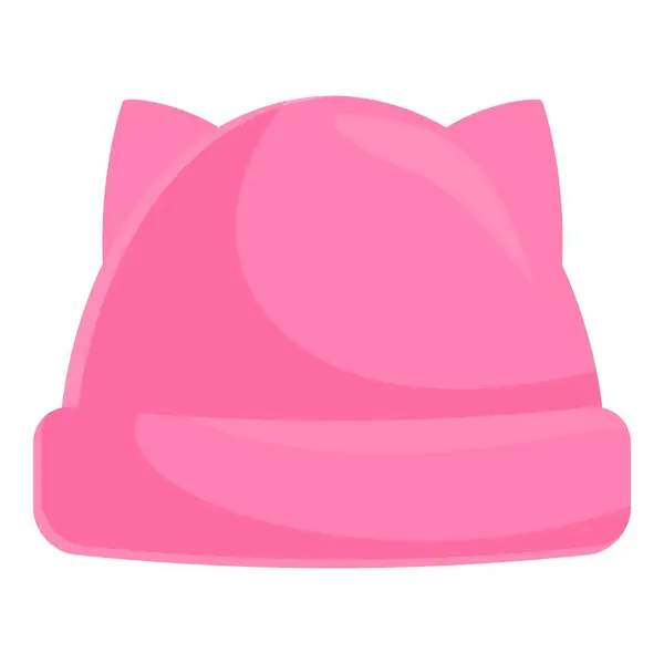 stock vector Pink pussy hat with cat ears, a symbol of female empowerment and protest