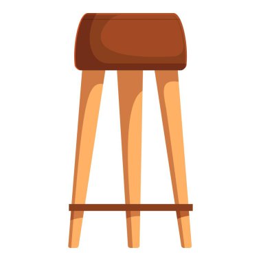 This tall bar stool with a footrest is perfect for adding a touch of style to any kitchen clipart