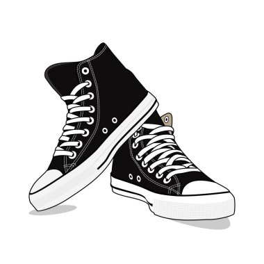 Shoes Black White Vector Image clipart