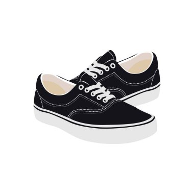 Vans Ayakkabıları Otantik Vektör Resmi