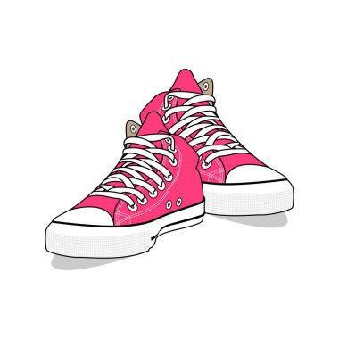 Ayakkabı _ Converse Pembe Vektör Görüntü ve Görüntü