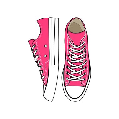 Ayakkabı _ Converse Pembe Vektör Görüntü ve Görüntü