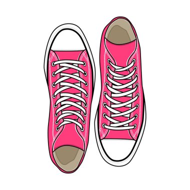 Ayakkabı _ Converse Pembe Vektör Görüntü ve Görüntü