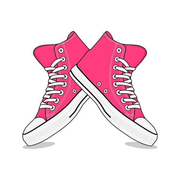 Shoes_Converse Shoe Pink Vector Image Illustration — 스톡 벡터