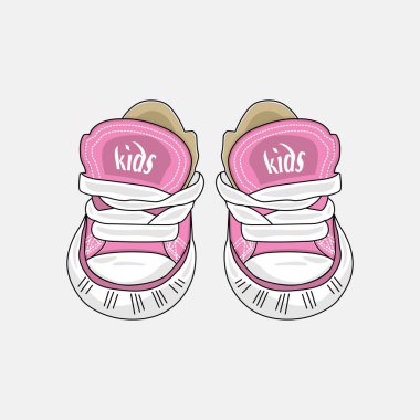 Kid Shoes_Vector Image And Illustration