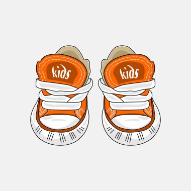 Kid Shoes_Vector Image And Illustration