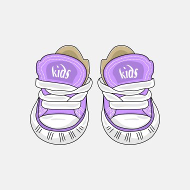 Kid Shoes_Vector Image And Illustration