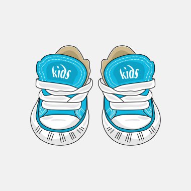 Kid Shoes_Vector Image And Illustration