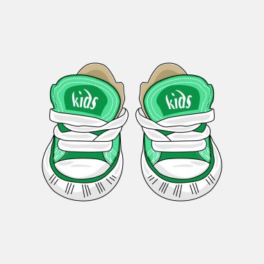 Kid Shoes_Vector Image And Illustration