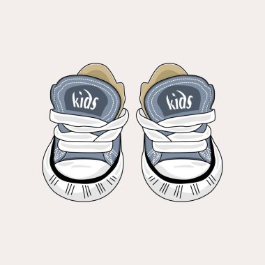 Kid Shoes_Vector Image And Illustration