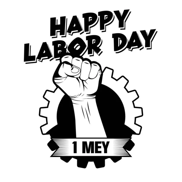 stock vector Hand And Toll_Happy Labor Day Vector Image And Illustration