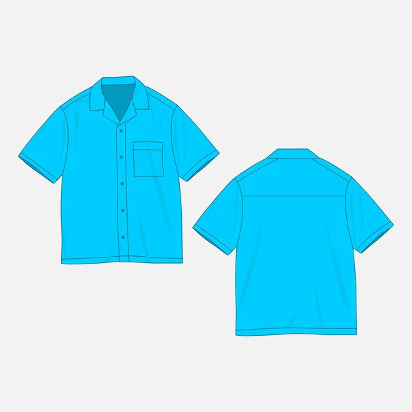 Knop Shirt Vector Afbeelding Illustratie — Stockvector