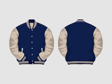 Jaket Varsiti Mocup Vektör Görüntü ve Görüntü
