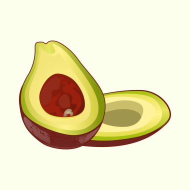 Avokado Meyve Vektörü Görüntü ve Görüntü