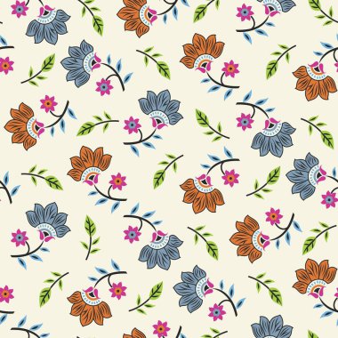 Floral seamless background for fashion prints. Vintage print. Seamless Liberty style for textile