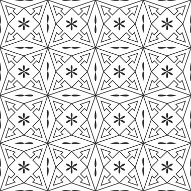 Geometrik şekilli kusursuz desen, vektör illüstrasyonu