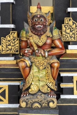 Bali, Endonezya 'da bir tapınakta ya da tapınakta bir heykel