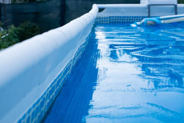 Solar Film Covers Pool Film Heating Water Protection Pollution — Stock Photo, Image