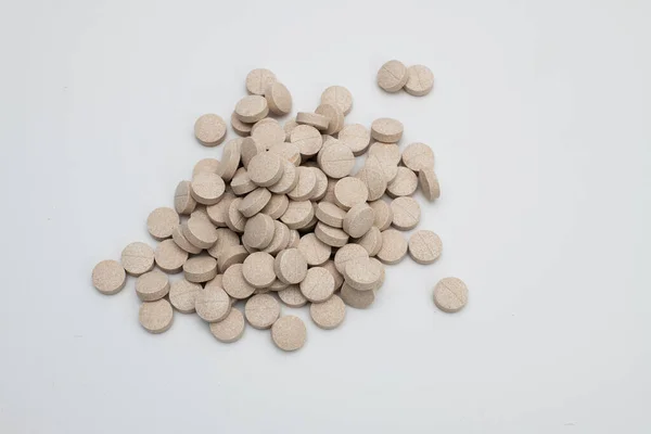 Comprimidos Multivitamínicos Blanco — Foto de Stock