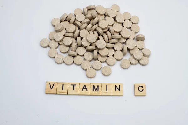 Multivitamin Tabletta Fehér — Stock Fotó