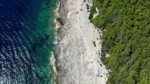 Vista Aérea Praia Bili Bok Ilha Vis Croácia — Vídeo de Stock
