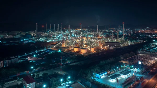 Business Industrial Area Production Plant Refinery Crude Oil Gas Transportatioon — ストック写真