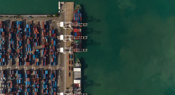 Gallo Commerciale Portacontainer Che Trasportano Logistica Del Carico Importano Merci — Foto Stock