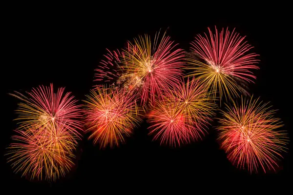 Beautiful of bright light fireworks for postcard wallpaper background abstract, concep