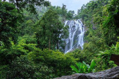 Khlong Lan Şelalesi, yağmur mevsiminde KamphaengPhet Eyaleti Tayland 'daki Klong Lan Ulusal Parkı' nda güzel şelaleler.. 