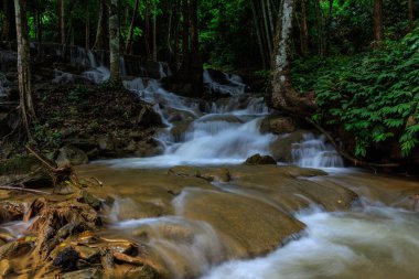 Pha Tad Waterfall in the rain season at Pha Tad national park at Thong Pha Phum District, Kanchanaburi Province, Thailand