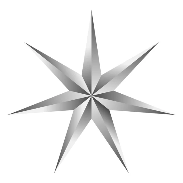 矢量银色3D星 银白色现实的星星 优质造型设计 — 图库矢量图片